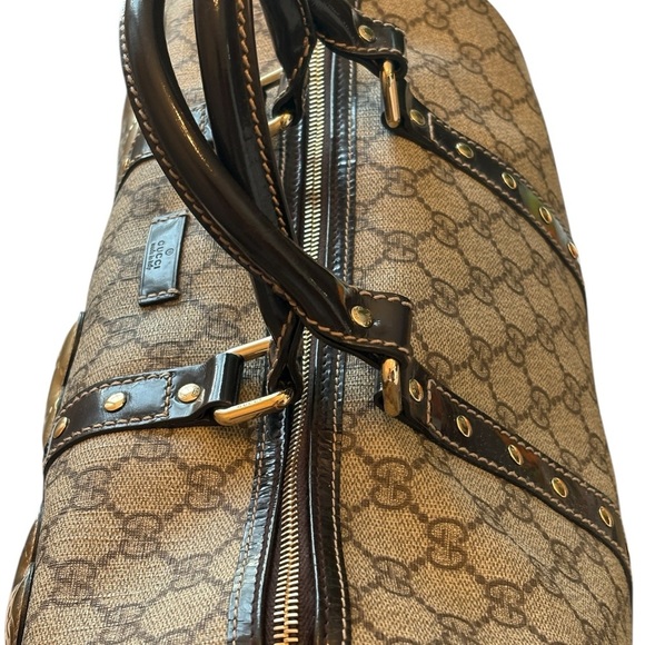 Gucci limited edition Joy Boston Women's Brown and Gold Heart Pattern Bag - Picture 7 of 16